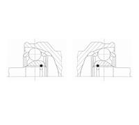 2X SPIDAN Giunto Anteriore Per Opel Vectra C Caravan Z02