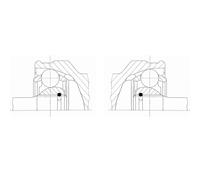 2X SPIDAN Kit Giunto Anteriore Per Nissan Patrol GR IV Y60