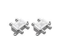 2X Splitter per Cavo Coassiale A 3 Vie, 5-2400MHz, Funziona con CATV, STB Box, Satellite, Sistema di Antenna, Internet Ad Alta Velocità, Rete MOCA