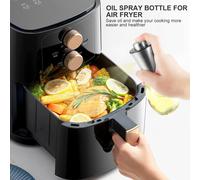 2x Spray Olio Per Friggitrice Aria Spruzzino Bottiglia Vetro Spruzzatore Condire