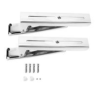 2x Staffa per Forno a Microonde in Acciaio Inossidabile da Robusta Pieghevole Elastica per Montaggio a Parete Mensola per Rack Universale con Ganci Rimovibili Staffa di