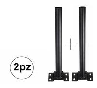 2x STAFFE PALO PER LAMPIONE SOLARE STRADALE SUPPORTO METALLO STAFFA MURO PARETE [EEK: A++]