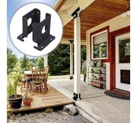 2x staffe per base palo verniciate a polvere per recinzione in legno,