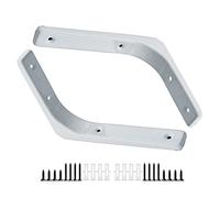 2x Staffe Per Mensole, Robusti Reggimensole Galleggiante Sospesi a Parete, Supporto Per Mensola Decorative Ad Angolo Retto a 90 Gradi, Supporti Per Ponteggi Neri/bianchi,White-7.5x7.5cm/3*3in