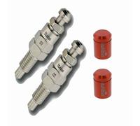 2x Stahlbus Schnell-Entlüfterschraube + Valvola di Sfiato M7x1 + Coperture Rosso