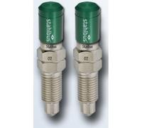 2x Stahlbus Vite Spurgo Valvola Sfogo Aria 3/8 Zoll-24UNFx16 + Alukappen Verde