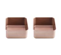2X Stampo per Torta Quadrato Ispessimento Teglia Antica Antiaderente Te6298