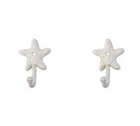 2X Starfish Ghisa Decorativi Da Parete Ganci Cappotti Grembiuli Cappelli As2073