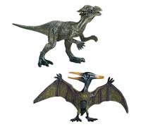 2X Statuette Realistiche di Dinosauri, Piccole Statuette di Dinosauri, Statuette di Creature Animali, Statuette di Animali da Collezione per Decorazio, Stile E