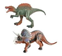 2X Statuette Realistiche di Dinosauri, Piccole Statuette di Dinosauri, Statuette di Creature Animali, Statuette di Animali da Collezione per Decorazio, Stile B
