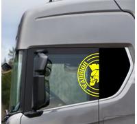 2x Sticker Tuning Camion - Adesivi Teschio per Finestrini e Carrozzeria Scania