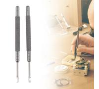 2x strumenti di rimozione del perno dell'orologio con pinza per movimento