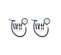 2X Strumento per Tester di Pressione per Auto Moto, System di Alimentazione Benzina, Manometro 0-100PSI 6,3/ 7,89/ 9,49 con Valvola