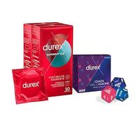 2x Supersottile Aderente 10 PZ, 20 profilattici + Durex dadi dell'amore 2024