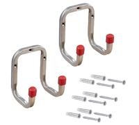 2x Porta Dispositivi IN Metallo Gancio Universale ganci adesivi DUO 2-fach