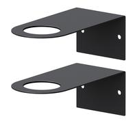 2x supporto a parete per presa E27 nero 6,5 x 14 cm
