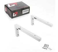 2X Supporto Da Parete Per Lavabo Mensola Bianco 350 Mm Angolo