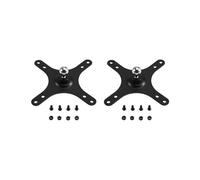 2X Supporto di Montaggio per Monitor Portatile VESA con Sfera da 17 mm A Base 100x100 mm 75x75 mm, Supporto da Parete, Nero
