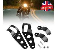 2X Supporto Faro Universale Per Motocicletta Con Staffa Forcella 39-51mm