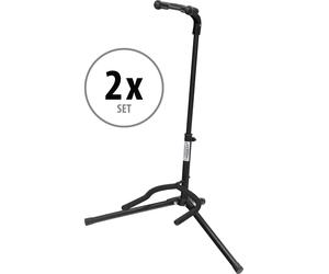 2x Supporto Leggio Professionale A Chitarra Basso Piegabile 57-75cm Allungabile