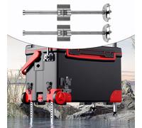 2x Supporto per serbatoio per attrezzatura da pesca con gamba regolabile per