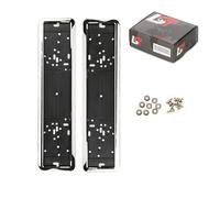 2X Supporto Per Targa In Cromo Lucido 520X110Mm Per KIA