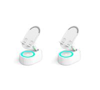 2X Supporto per Telefono 3 In 1 Supporto per Altoparlante Induttivo Girevole A 360 Pieghevole Sollevamento Ricarica Porta Bianca