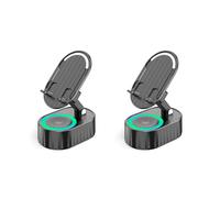 2X Supporto per Telefono 3 In 1 Supporto per Altoparlante Induttivo Girevole A 360 Pieghevole Sollevamento Ricarica Porta Nero