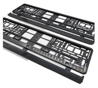 2X Supporto Targa Nero Opaco Portatarga Auto PKW Universale