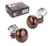2x Supporto Volante Fahrhilfe Pomello Steuerknauf 360° Holzlook per Ford