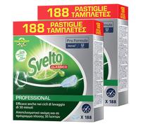 2x Svelto 188 PASTIGLIE LAVASTOVIGLIE TABS DETERSIVO CLASSICO ECO FORMULA PRO