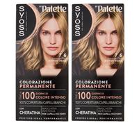2x Syoss by Palette Colorazione Permanente Biondo Beige 7_6 con Cheratina