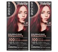 Syoss by Palette Colorazione Permanente 5-29 Rosso Intenso, Colorazione capelli permanente con Cheratina, Tinta rossa per 100% copertura dei capelli bianchi e fino a 100 giorni di colore intenso