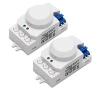 2X System un 5,8 GHz LED Microonde Sensore di Movimento un 360 Gradi Interruttore Della Luce Bianca