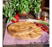 2X Tagliere In Olivo Tagliere Per Colazione Tagliere Ovale Legno 25 + 30Cm