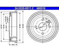 ATE 24.0220-0011.2 Tamburo freno