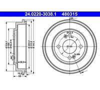 2x RIDEX 123B0138 Tamburo freno Posteriore per HYUNDAI GETZ (TB)