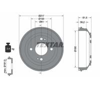 2x Tamburo freno 94017500 TEXTAR per ROVER HONDA