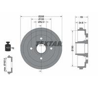 TEXTAR 94023900 Tamburo freno