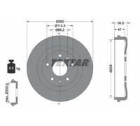 2x Tamburo freno 94030900 TEXTAR per LAND ROVER FREELANDER I