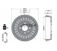 2x Tamburo freno 94046100 TEXTAR per RENAULT SMART