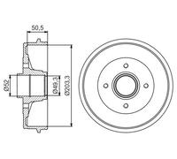 2x Tamburo freno Assale posteriore 0 986 477 211 BOSCH per DACIA LOGAN SANDERO