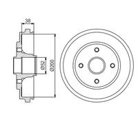 Bosch 0986477229 Tamburo del Freno