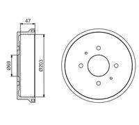 Bosch 0986477235 Tamburo del Freno