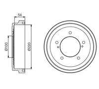 2x Tamburo freno Assale posteriore 0 986 477 236 BOSCH per SUZUKI GRAND VITARA I