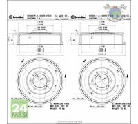 2x Tamburo freno Brembo Posteriore per NISSAN PICK ##m