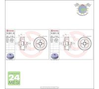 2x Tamburo freno Brembo Posteriore per OPEL CORSA C TIGRA