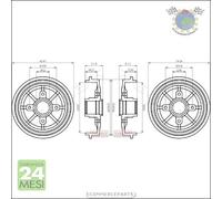 2x Tamburo freno JParts Posteriore per CITROEN SAXO PEUGEOT 206 106 eos