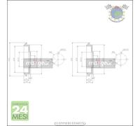 2x Tamburo freno Maxgear Posteriore per SEAT INCA VW CADDY