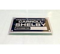 2X TARGA DATI Per VINTAGE CARROLL SHELBY DESIGN APPROVATO #V211-7